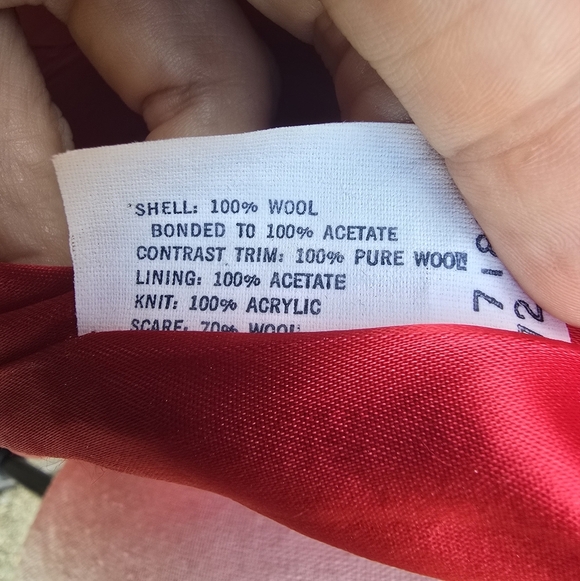 Vintage Gray Hooded Wool Coat with Red Interior Trim - Picture 11 of 16